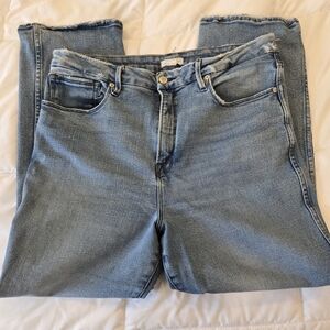 Good American Light Blue Straight Leg Jeans